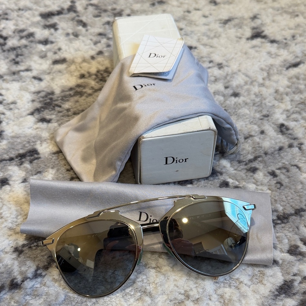Dior Metallic Aviator Sunglasses